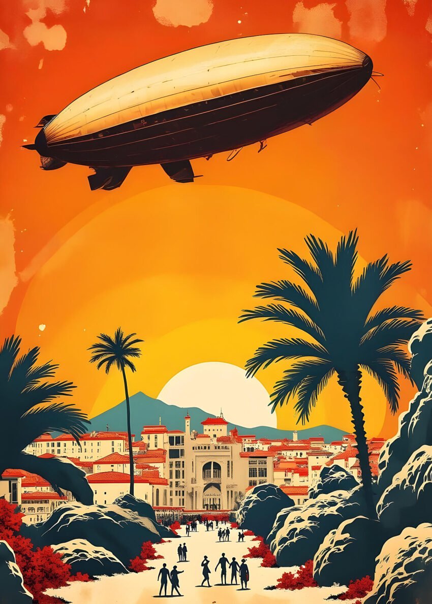 Marrakech Retro: Zeppelin sobre la Ciudad