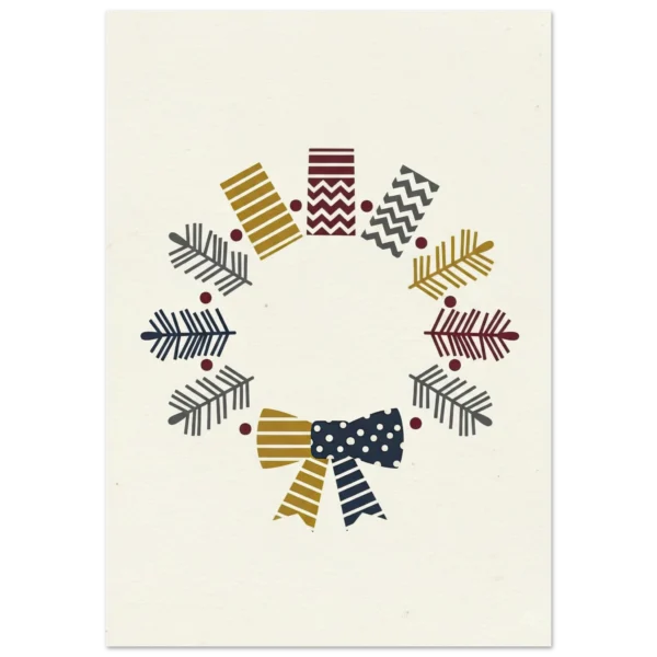 Corona Escandinava lámina impresa decorativa