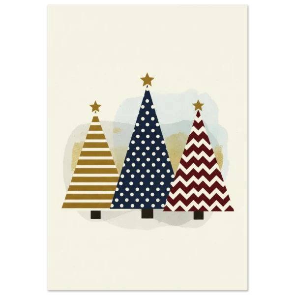 Tres Árboles Nórdicos lámina impresa artística