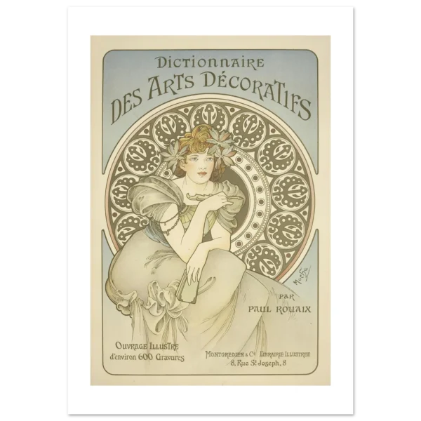 Dictionnaire des Arts Décoratifs (c. 1902) lámina decorativa impresa