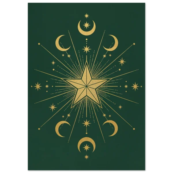 Estrella Celestial Navideña lámina artísitca decorativa