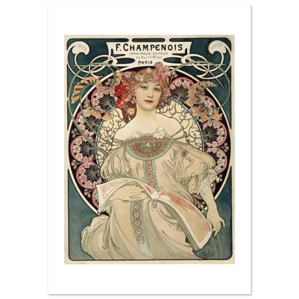 F. Champenois Imprimeur-Editeur (1898) lámina artísitca decorativa impresa