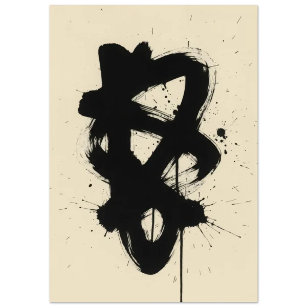 Danza Monocromática lámina impresa decorativa