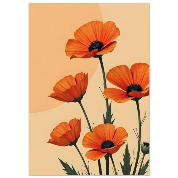 Amanecer de Amapolas lámina impresa decorativa