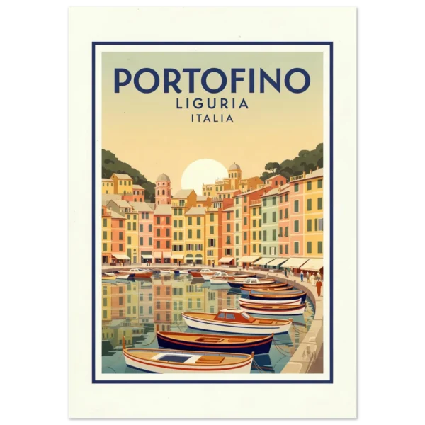 Portofino Italy lámina decorativa impresa