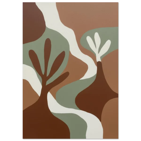 Terranova - Abstracción de la Tierra LÁMINA IMPRESA DECORATIVA