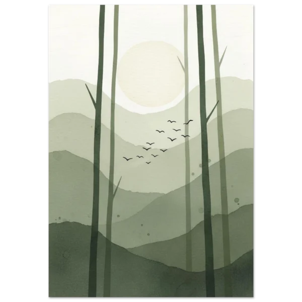 Forest Minimal lámina artística