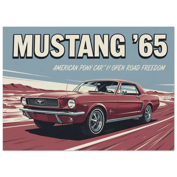 Mustang '65 lámina impresa decorativa
