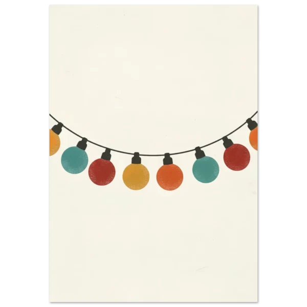 Luces de Navidad Vintage lámina decorativa impresa