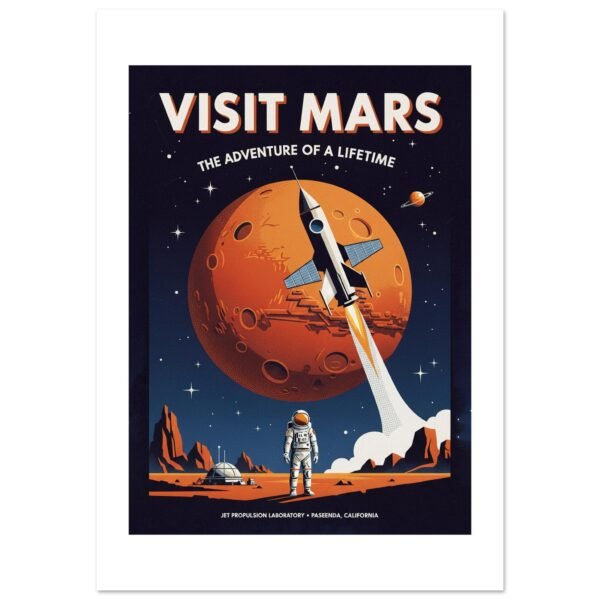 Viaje a Marte lámina decorativa impresa