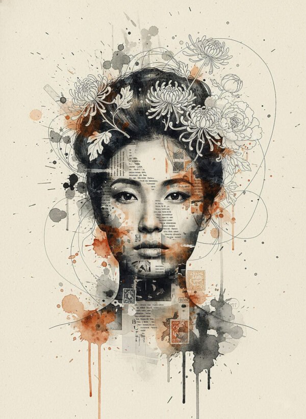 Fragmentos de Memoria - Retrato Experimental en Técnica Mixta