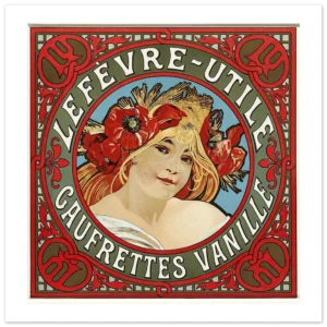 Lefèvre – Utile Gaufrettes Vanille (c.1900) lámina decorativa impresa