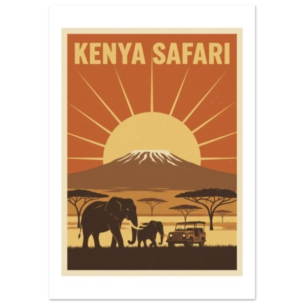 SAFARI AFRICANO - Kenia lámina impresa decorativa
