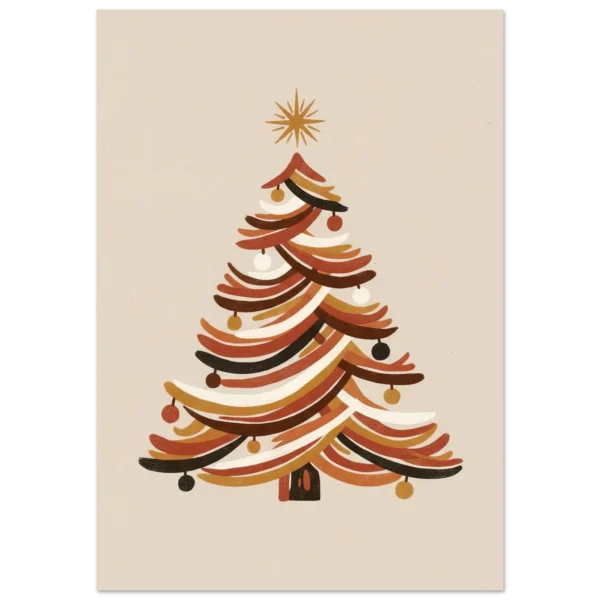 Árbol Mediterráneo Navideño lámina decorativa impresa