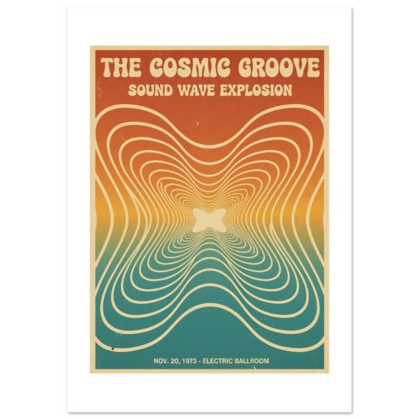 Ondas Psicodélicas lámina decorativa impresa