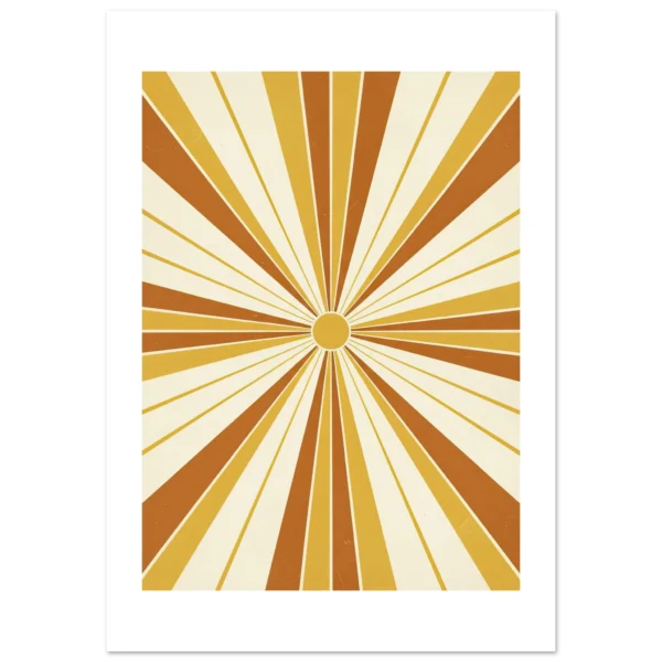 Sunburst Dorado lámina impresa decorativa