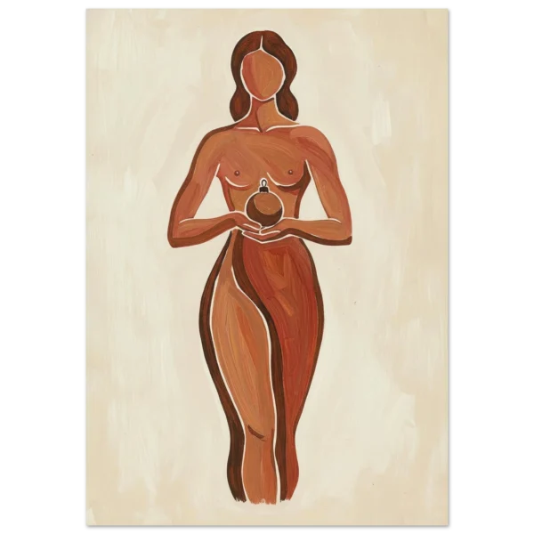 Figura con Regalo lámina decorativa impresa