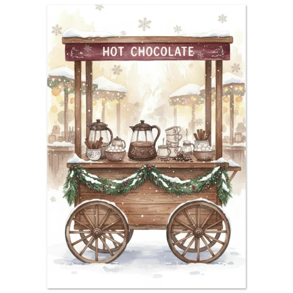 Carrito de Chocolate lámina impresa decorativa