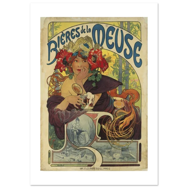 Bières De La Meuse (1897) lámina artísitca impresa