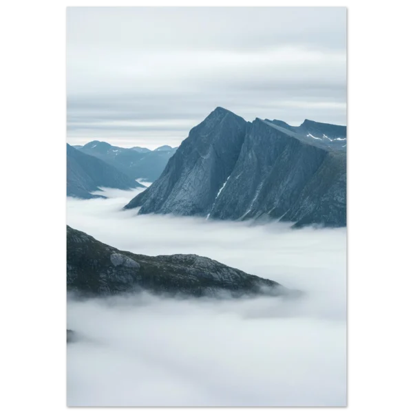 Picos Etéreos Nórdicos lámina impresa decorativa