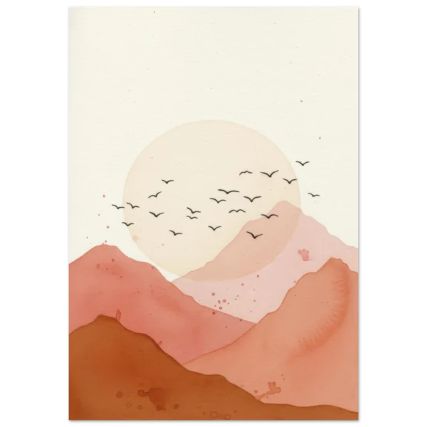 Mountain sunrise lámina impresa artística