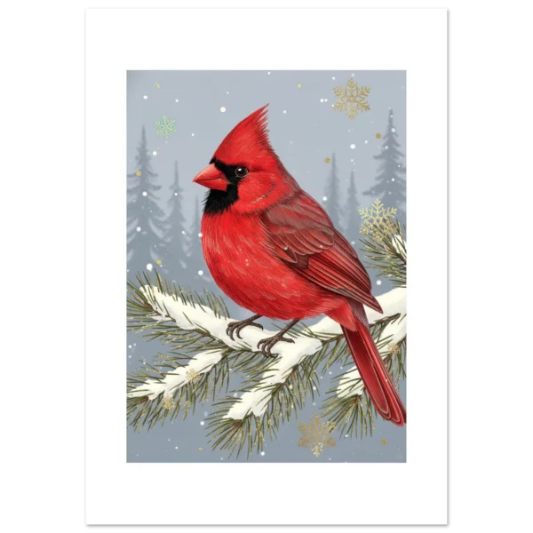 Cardenal Invernal lámina decorativa impresa