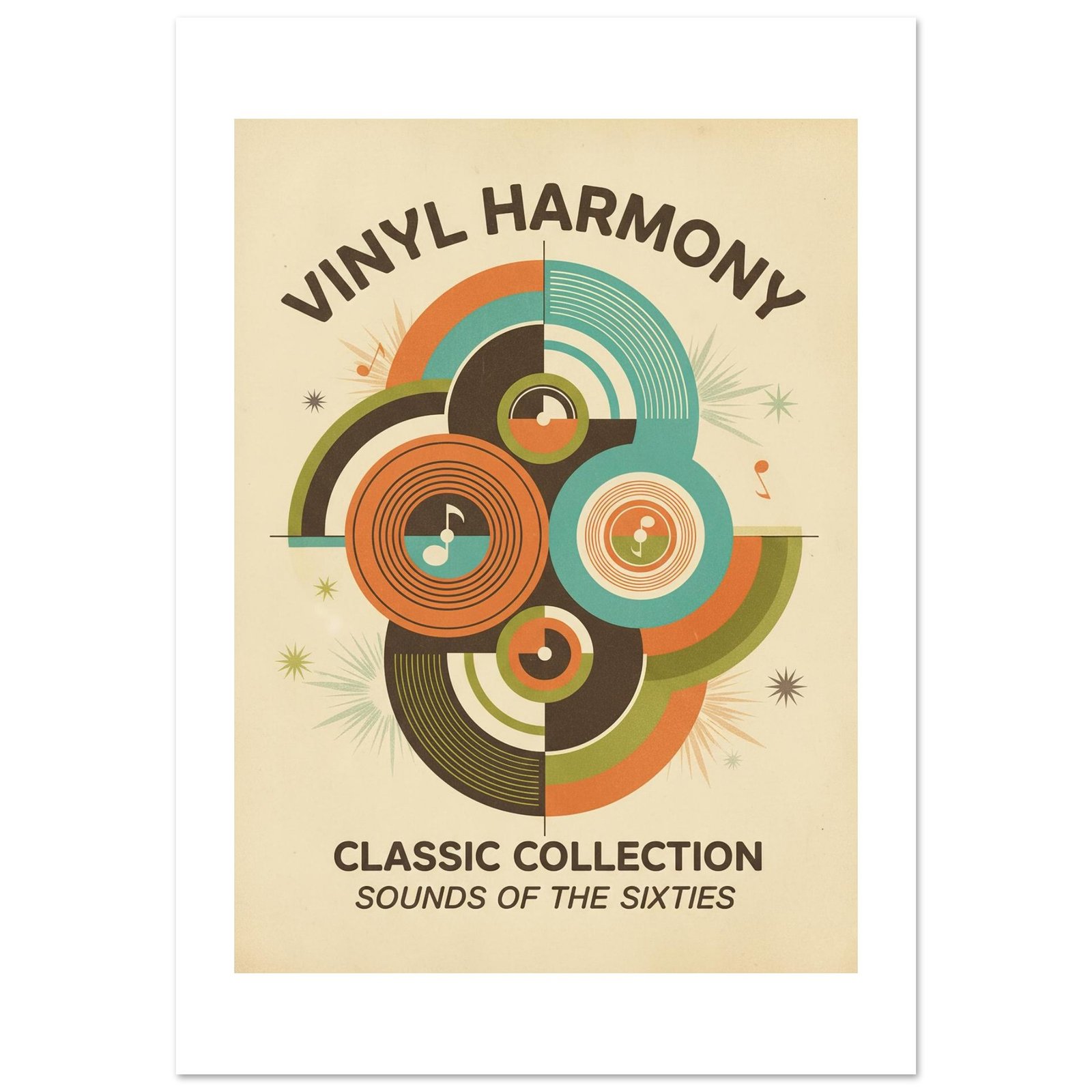 Vinyls & Melodies lámina impresa decorativa