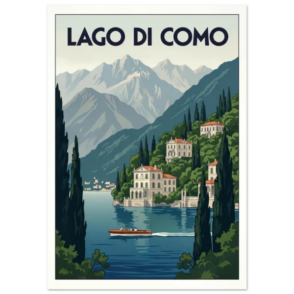Lago de Como lámina artística impresa