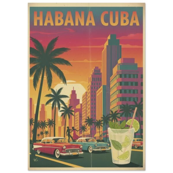 CUBA - Habana Tropical lámina impresa decorativa