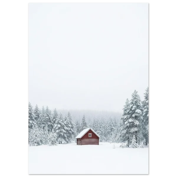 Refugio Nórdico lámina decorativa impresa