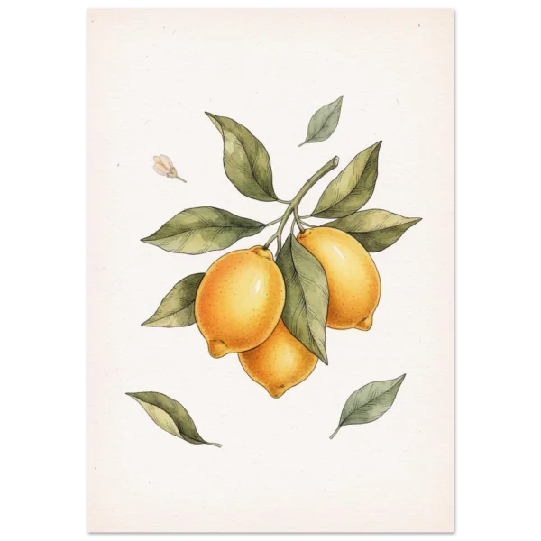 Limones de la Riviera lámina impresa decorativa