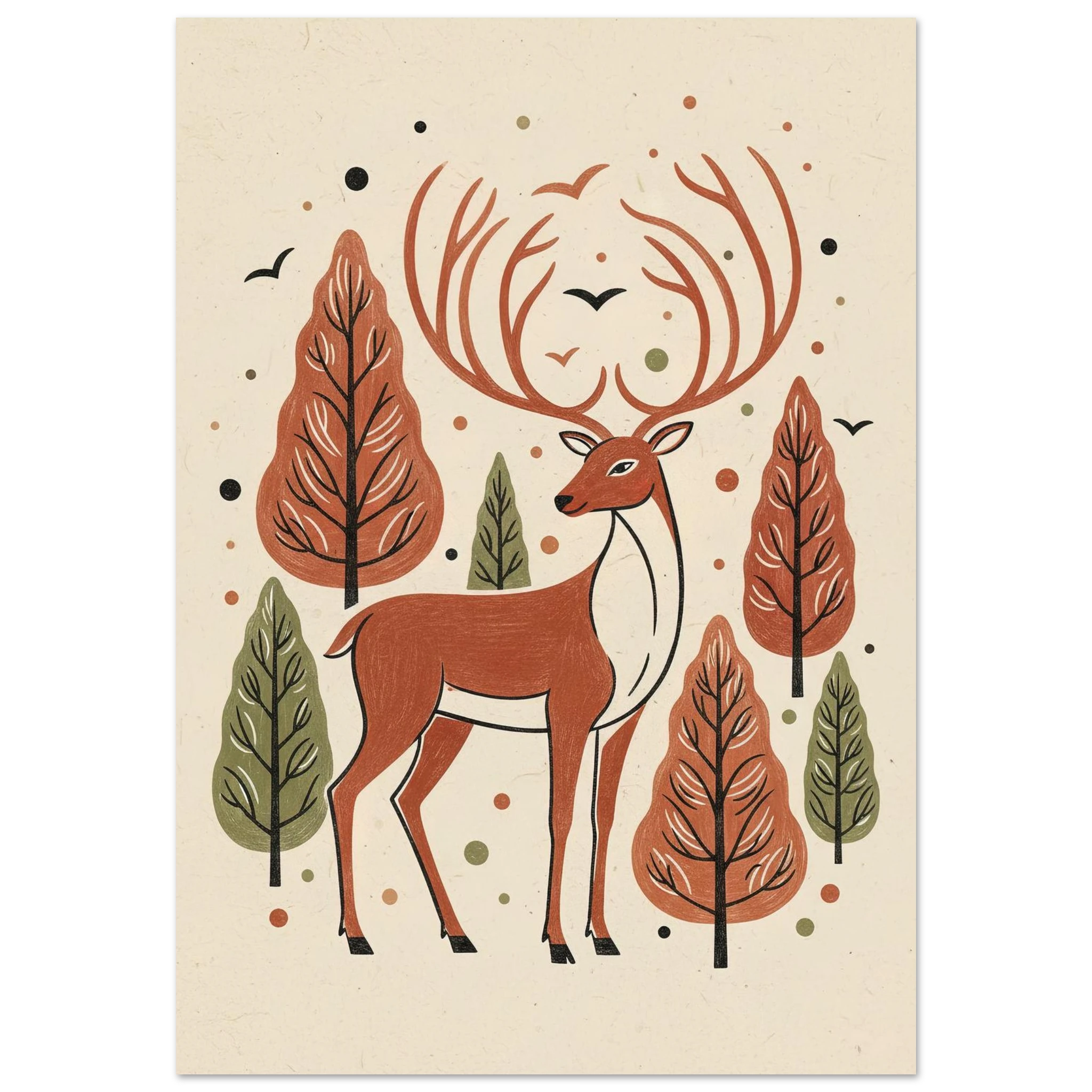 Reno del Bosque lámina artística impresa