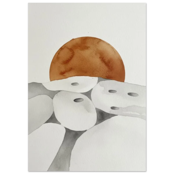 Luna lanscape lamina artística impresa