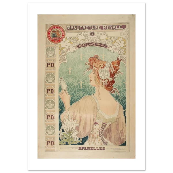 Manufacture Royale De Corsets (1897) lámina artísitca decorativa