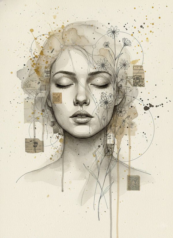 Susurros de Tinta - Poesía Visual en Técnica Mixta