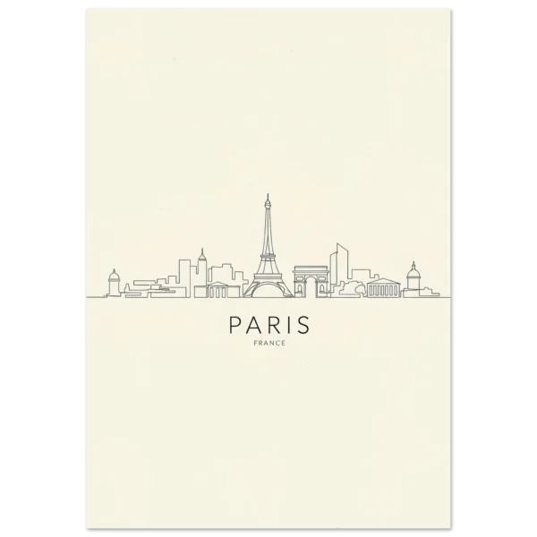 París en Líneas lámina decorativa impresa