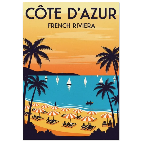 Côte d'Azur lámina decorativa impresa