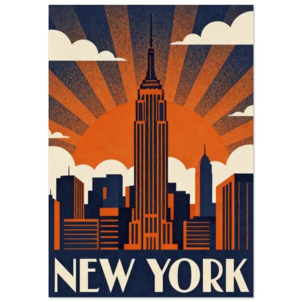 NEW YORK - Art Deco Skyline lámina decorativa impresa
