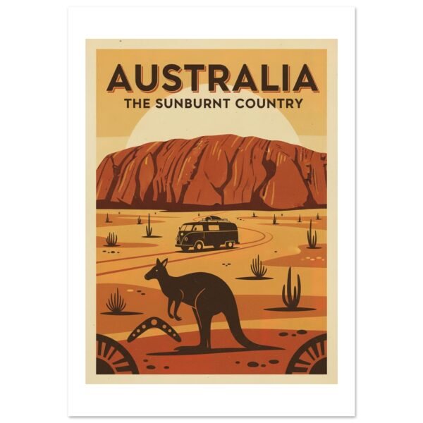 AUSTRALIA - Outback y Aventura lámina decorativa impresa