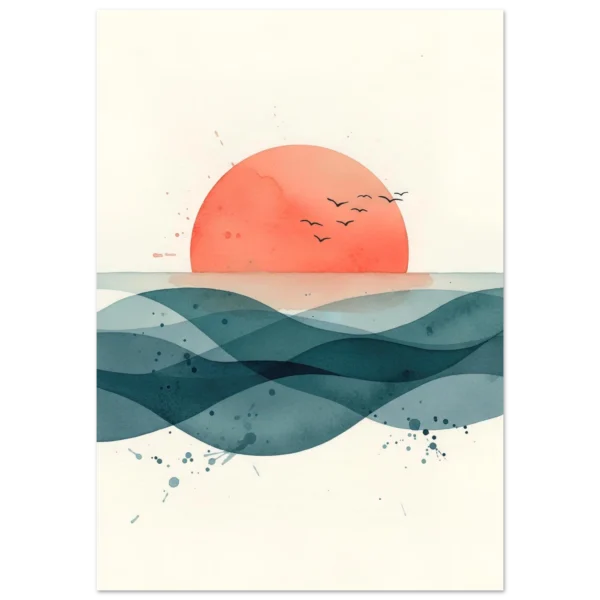 Ocean Waves lámina artística impresa