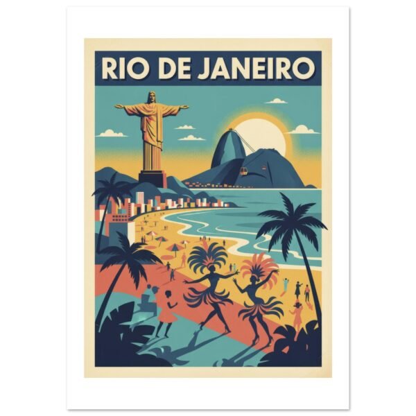 RÍO DE JANEIRO - Carnaval y Playa lámina impresa decorativa