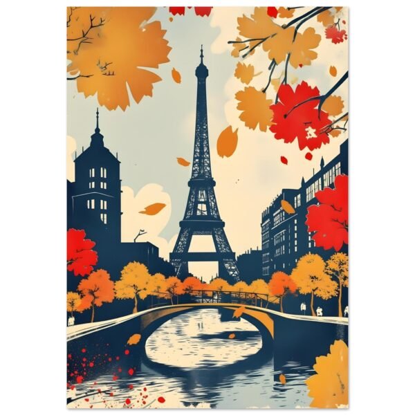 Vista al Sena y la Torre Eiffel lámina impresa decorativa